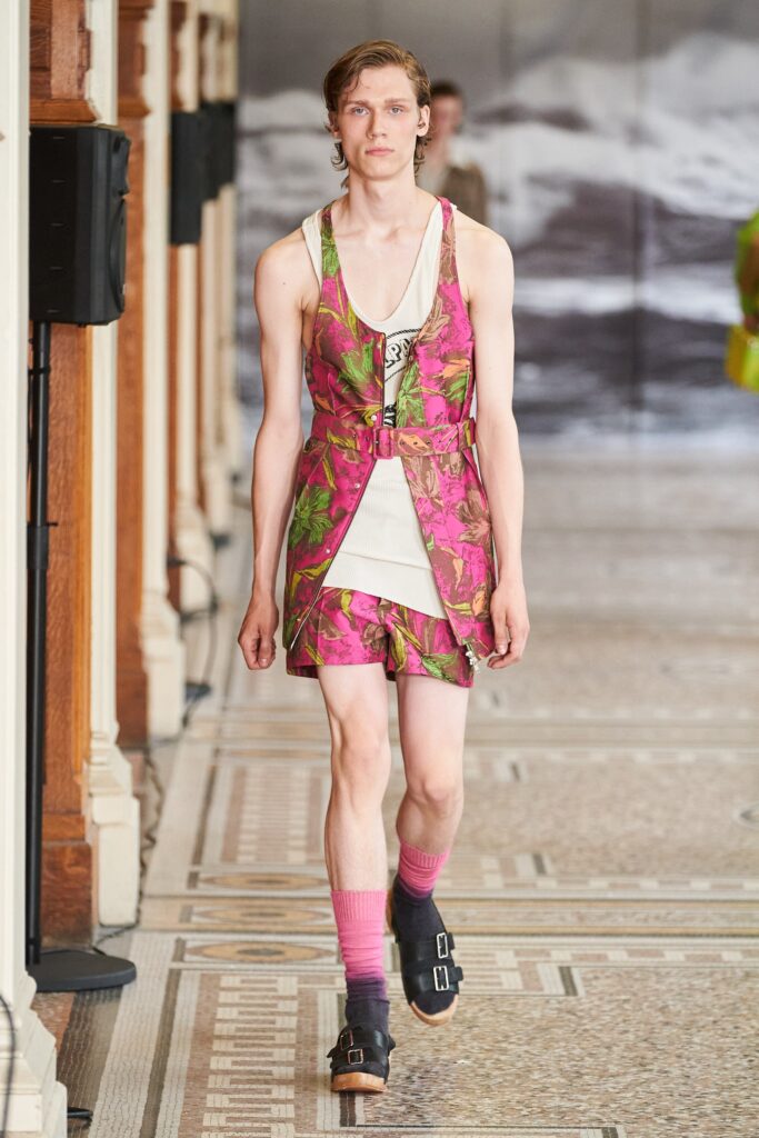 floral pink mini dress with shorts