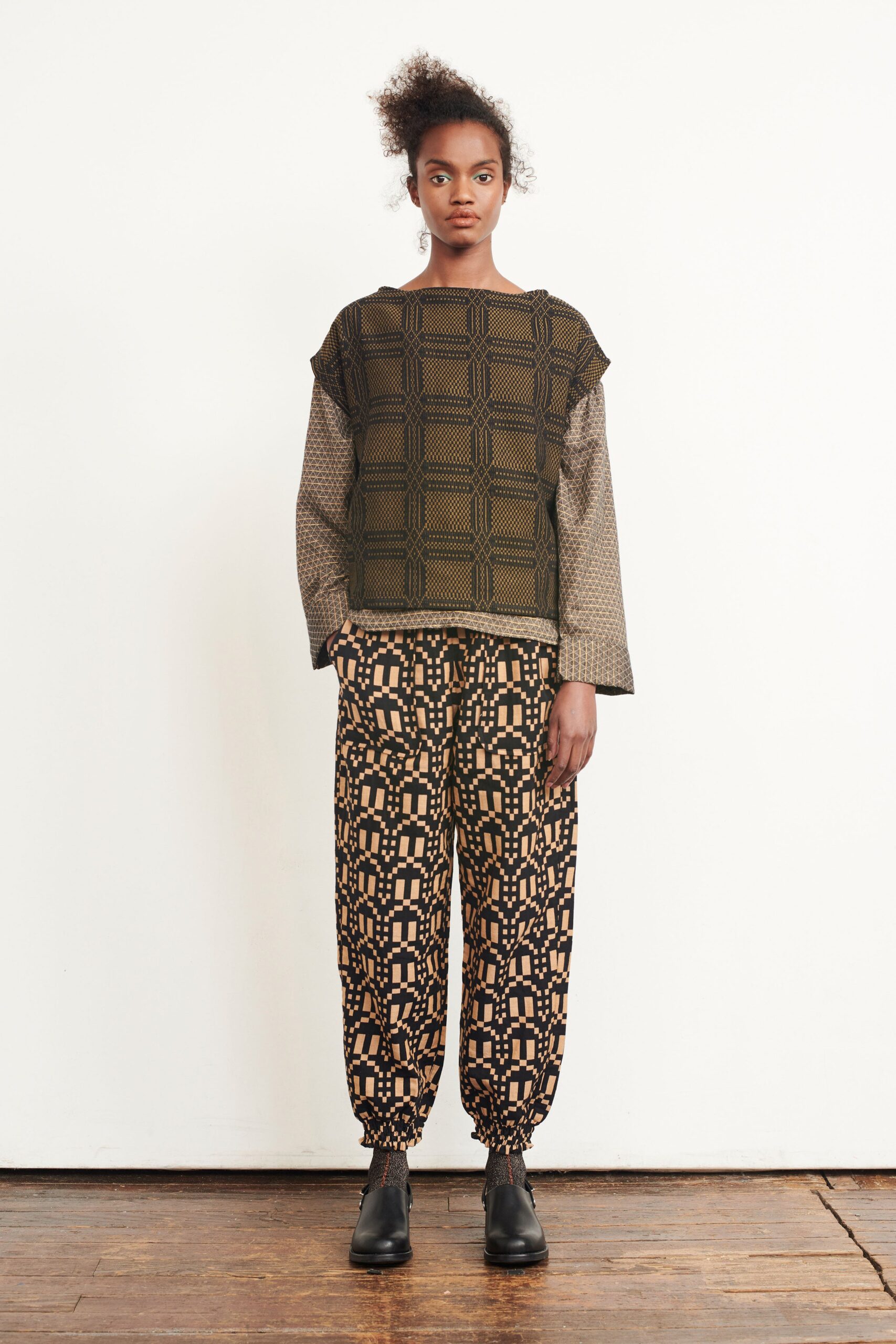 relaxed printed top and pants