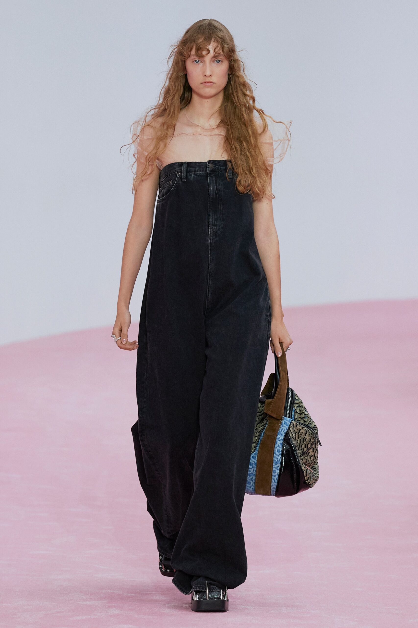 black denim relaxed jumpsuit