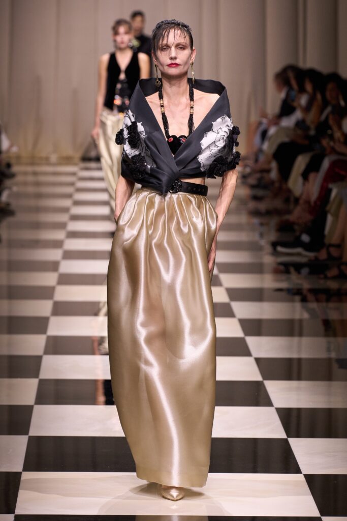 black and gold silk maxi dress