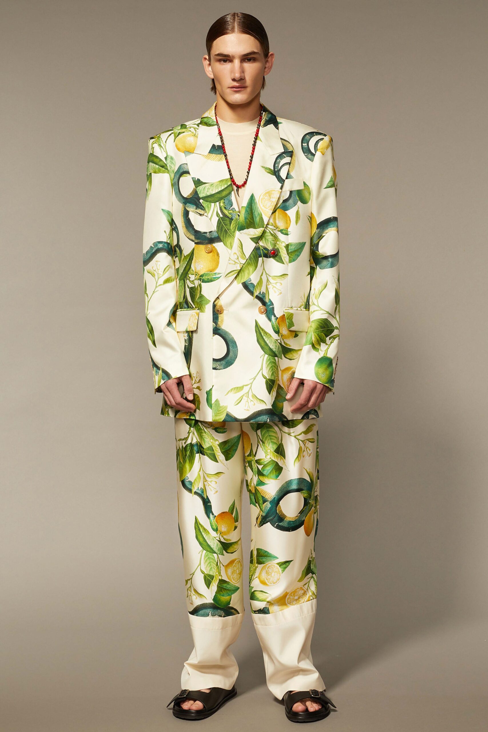 printed tailored suit