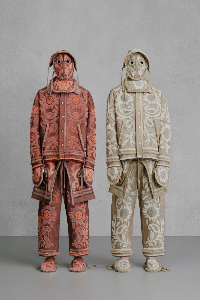 embroidered relaxed jackets and pants