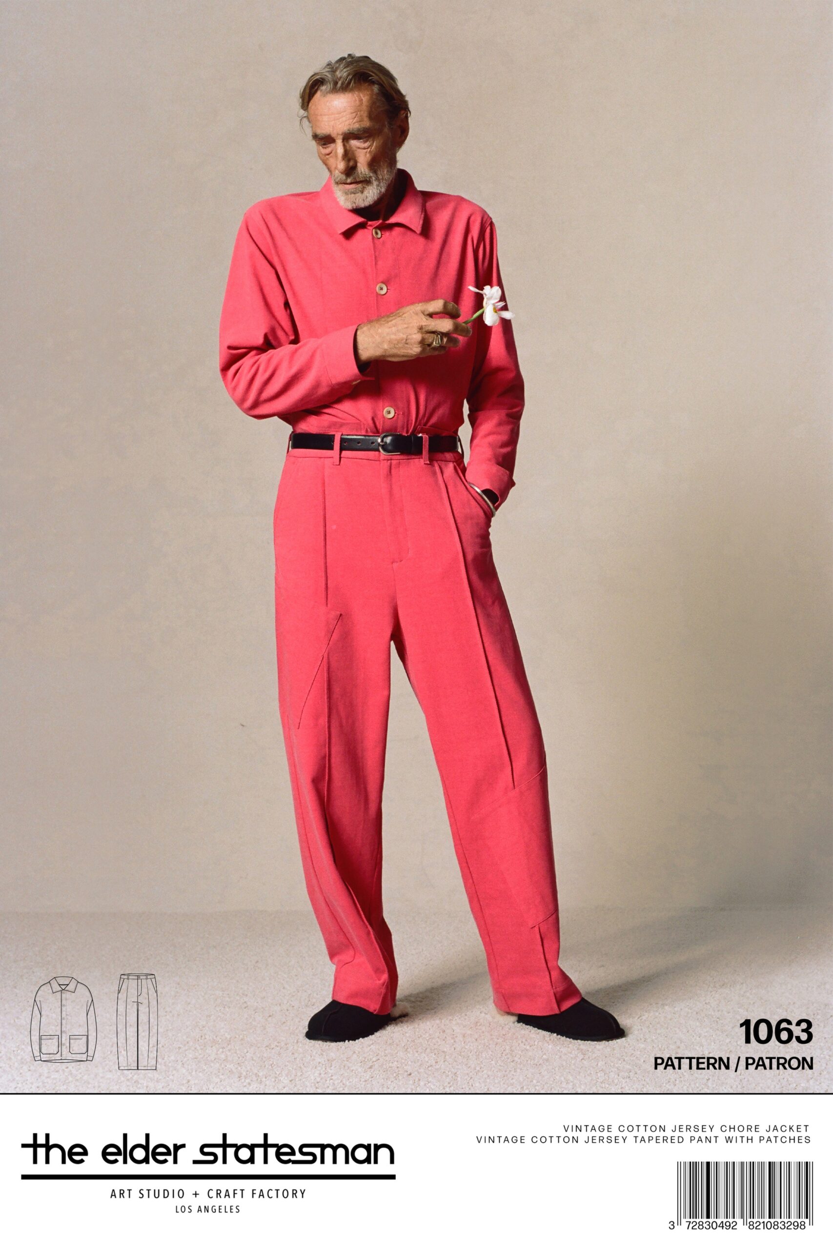 pink cotton relaxed jacket and pants