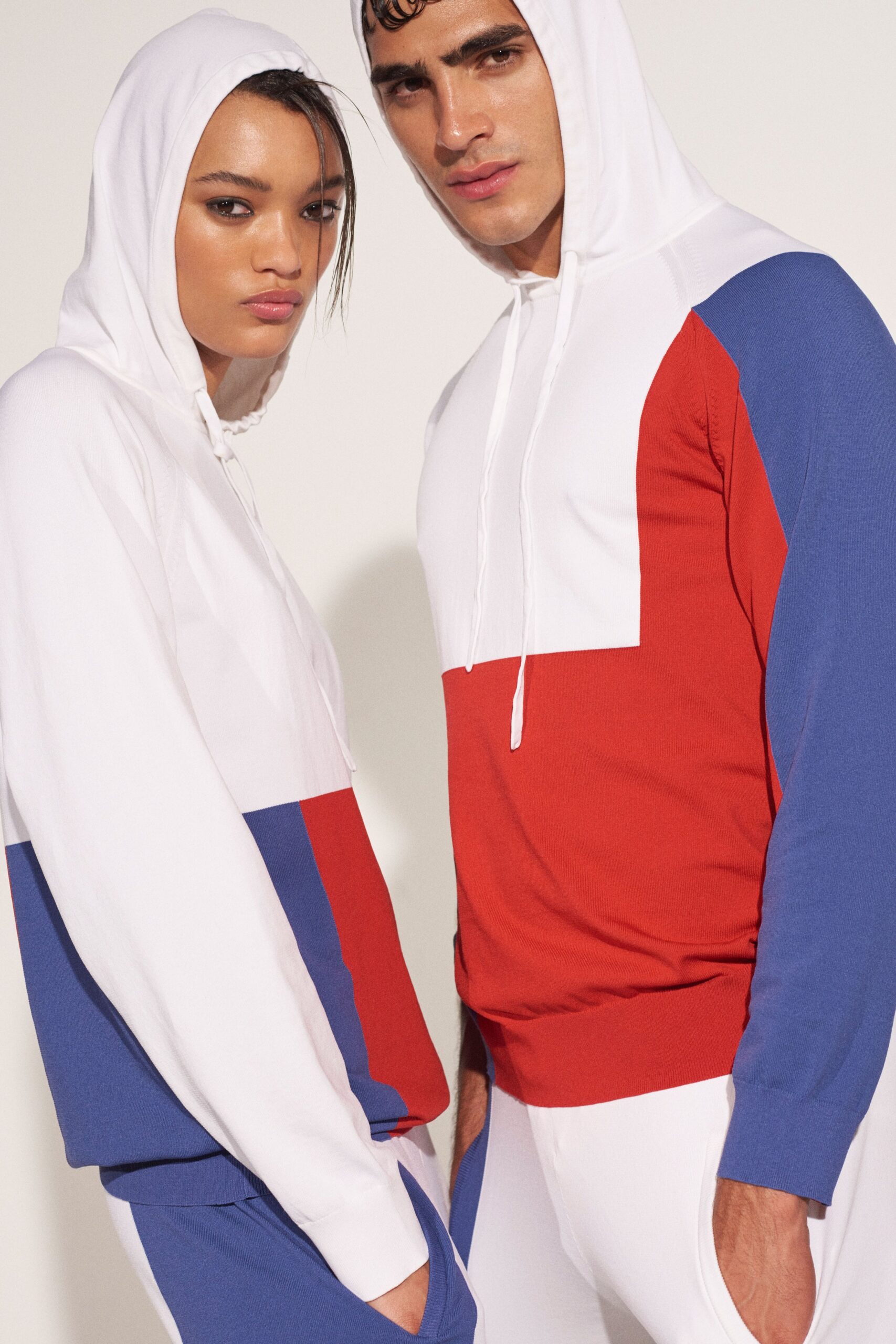 color-blocked hoodies