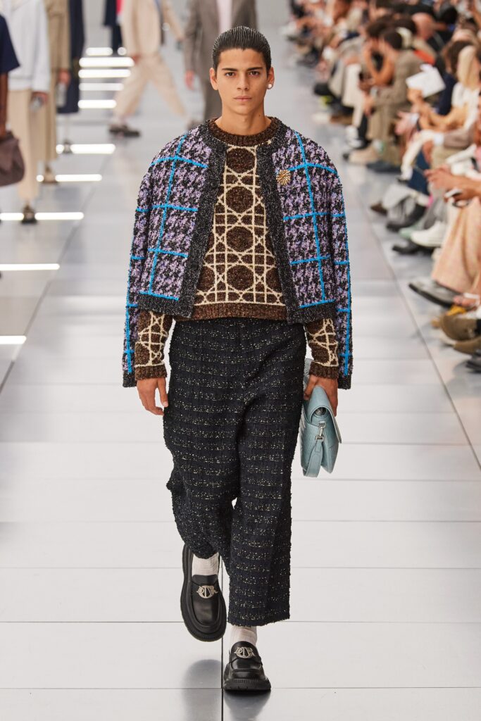 relaxed black jacket with knit top