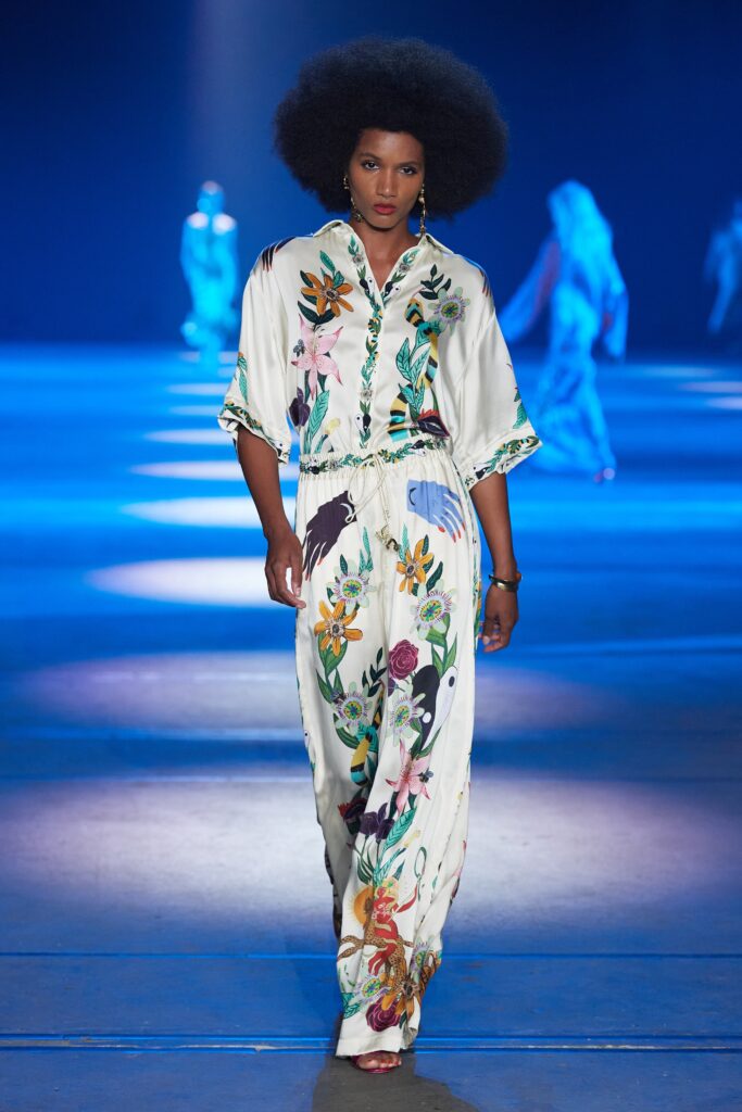 white multi-colored embroidered dress