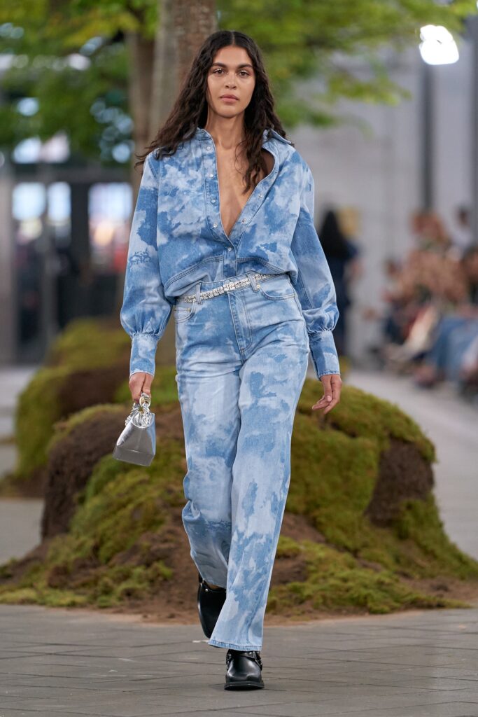 blue denim shirt and pants