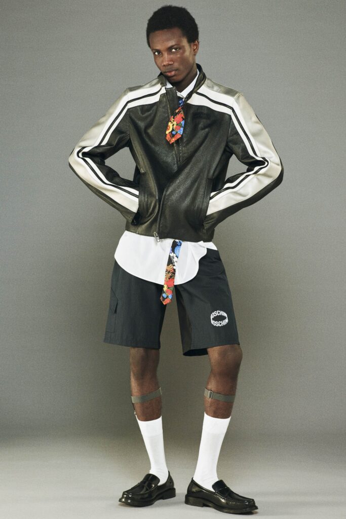 black leather fitted jacket