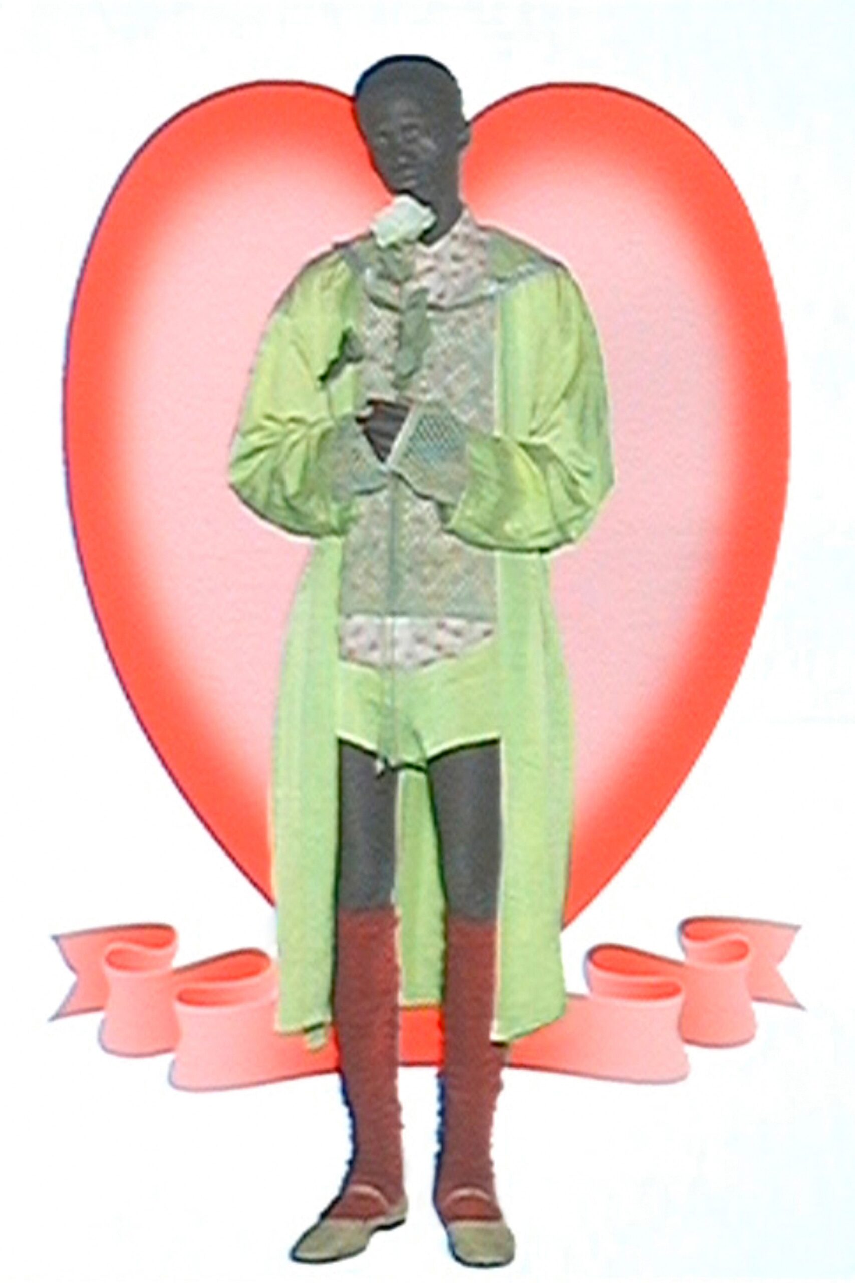 green cotton long-sleeve collared relaxed draped coat