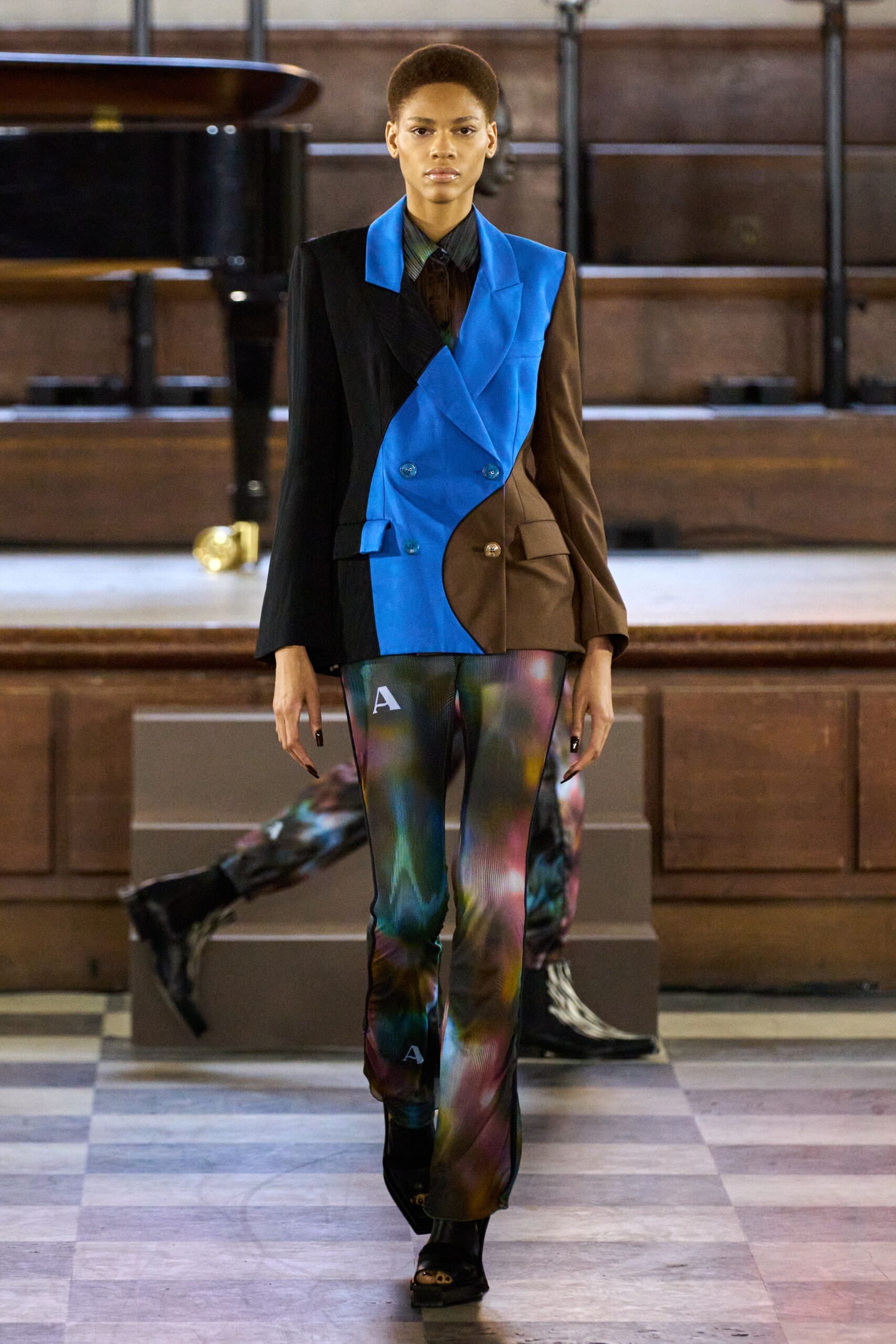multi slim printed pants