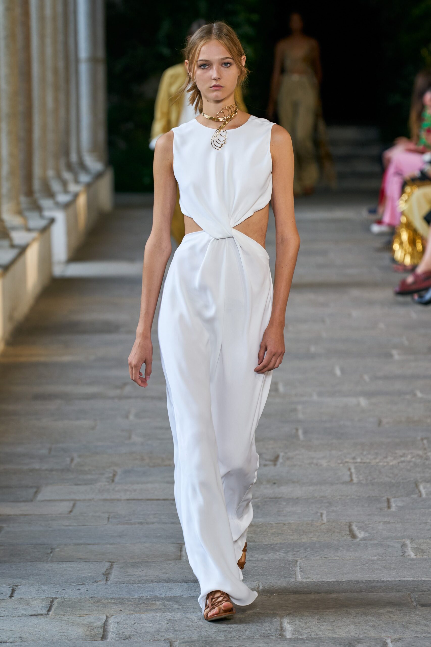 white silk fitted jumpsuit