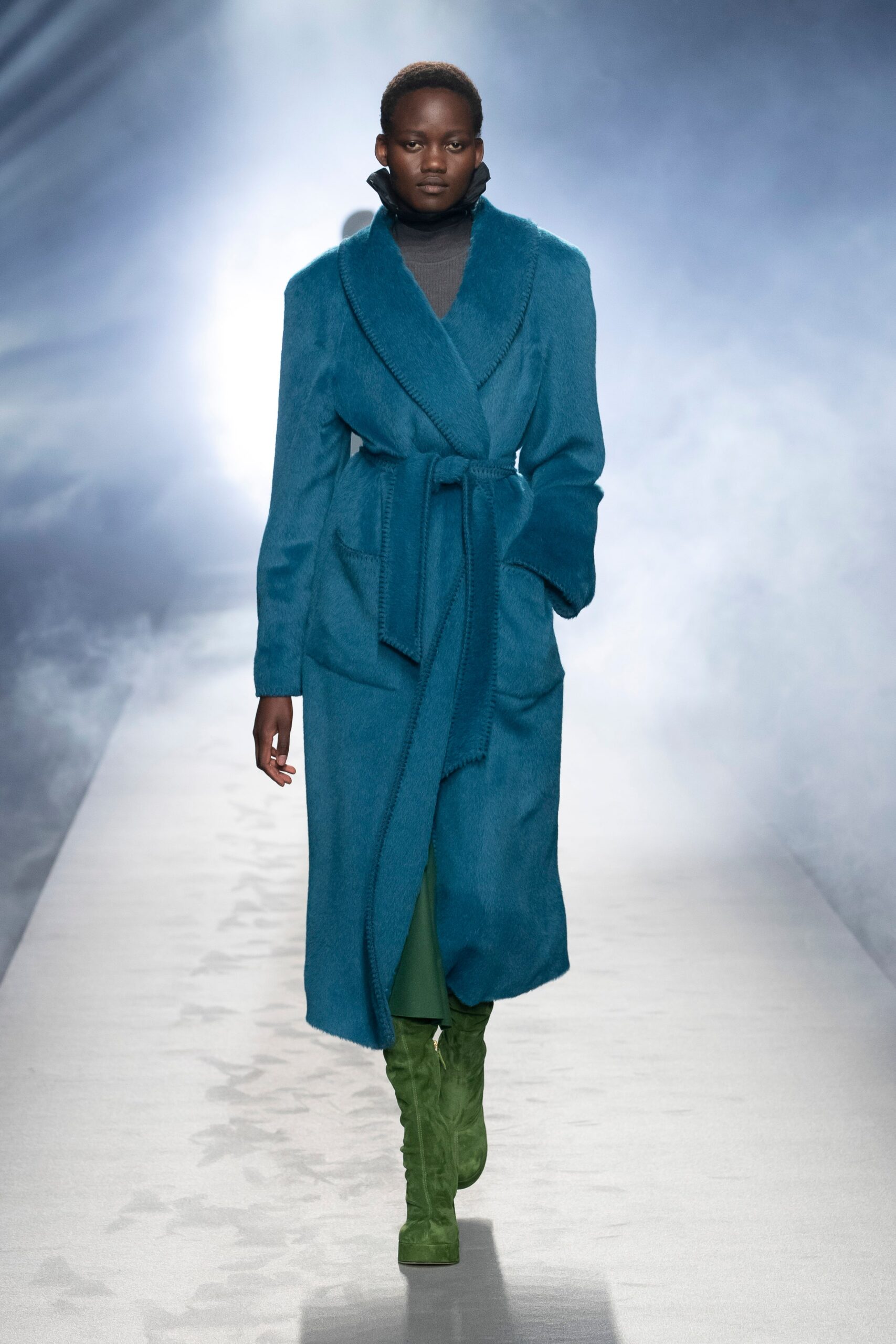 green suede boots