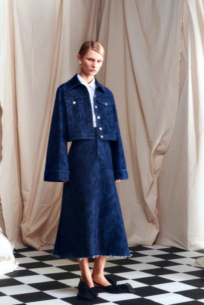 blue denim jacket and dress