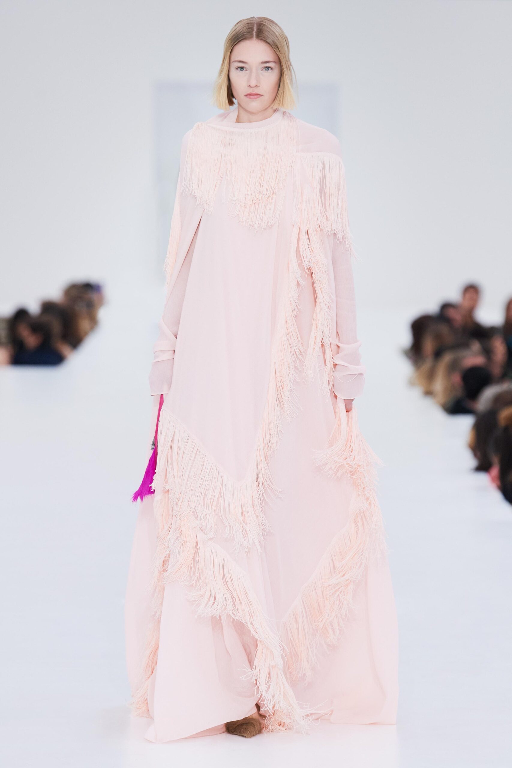 pink silk relaxed gown