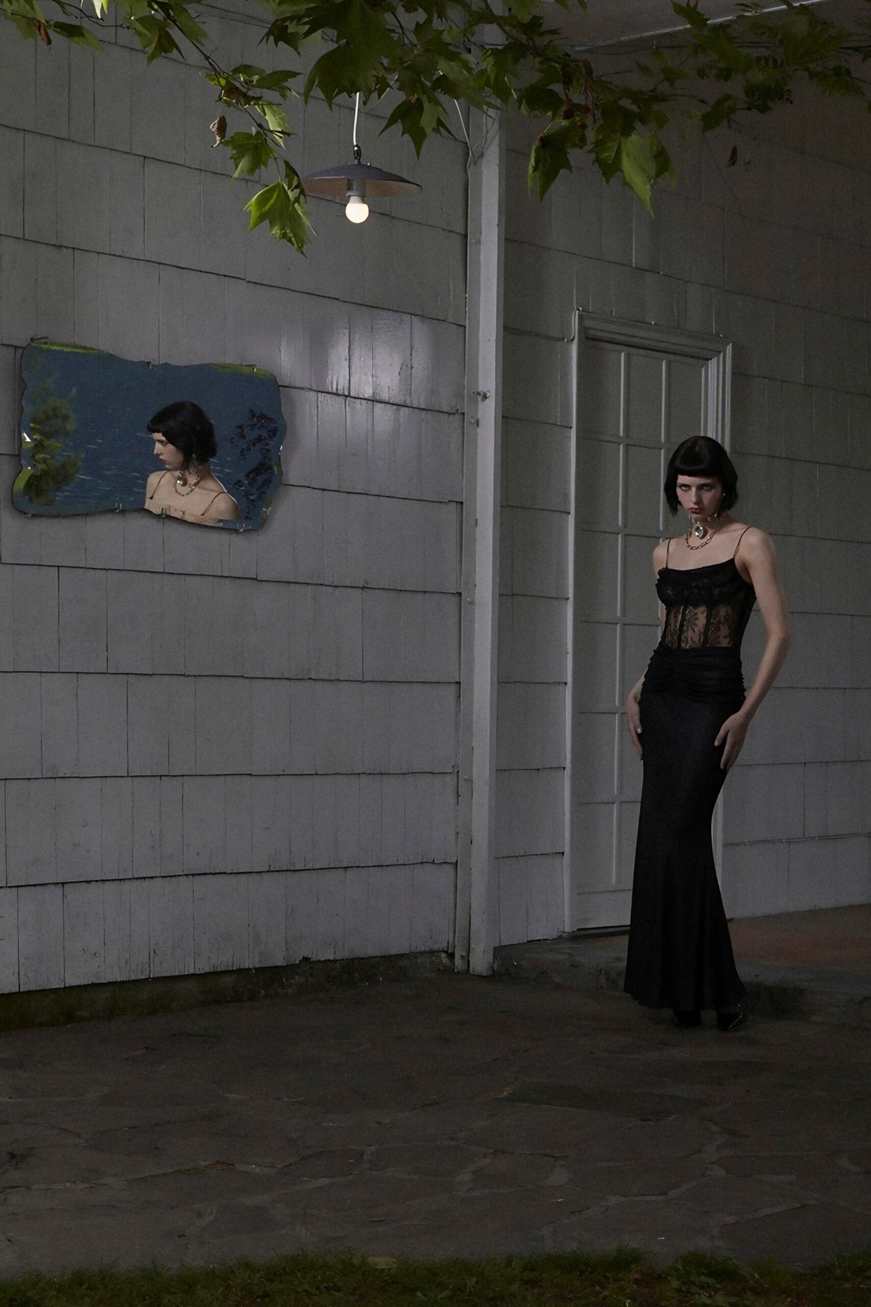black lace strapless fitted embroidered corset
