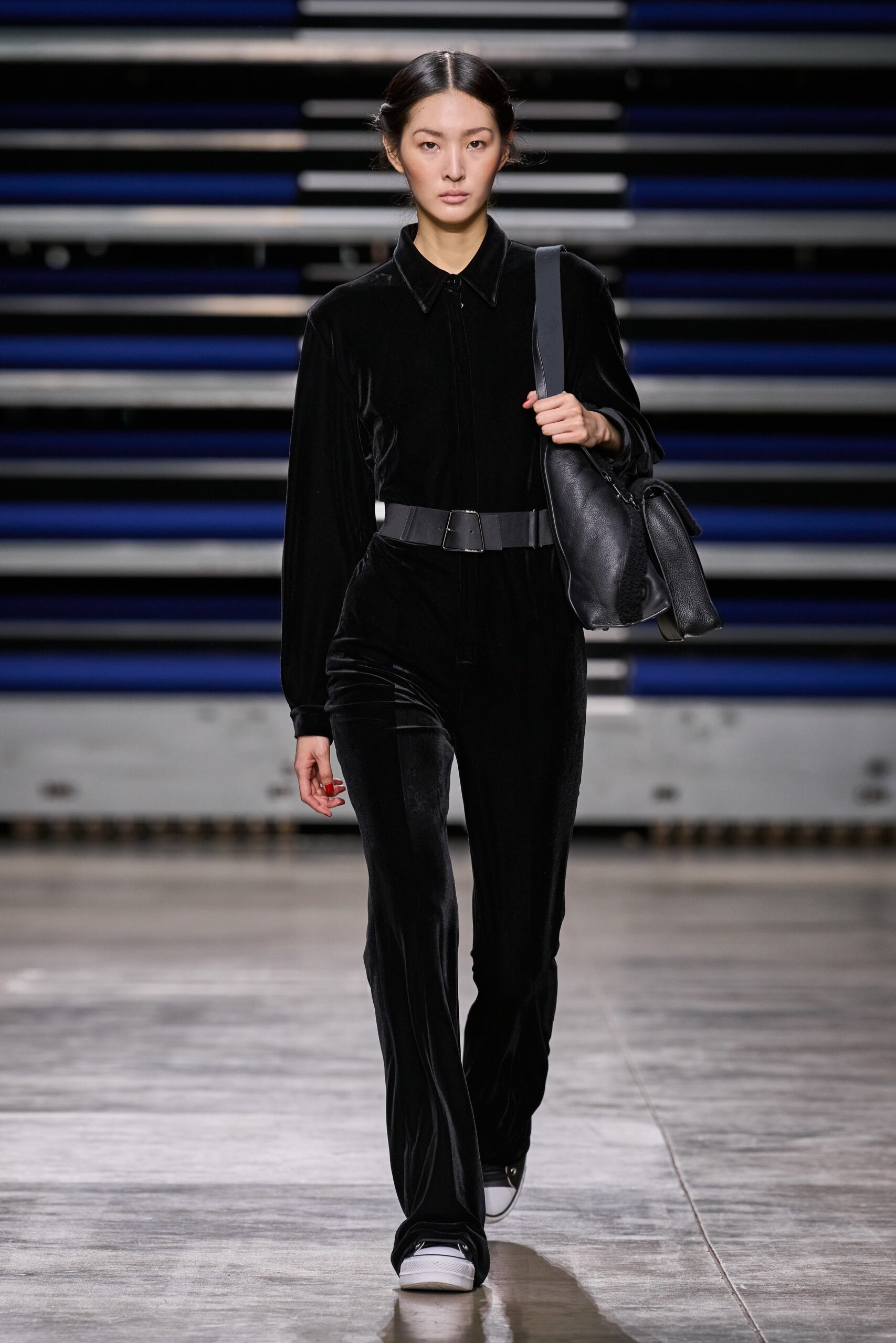 black velvet fitted jumpsuit