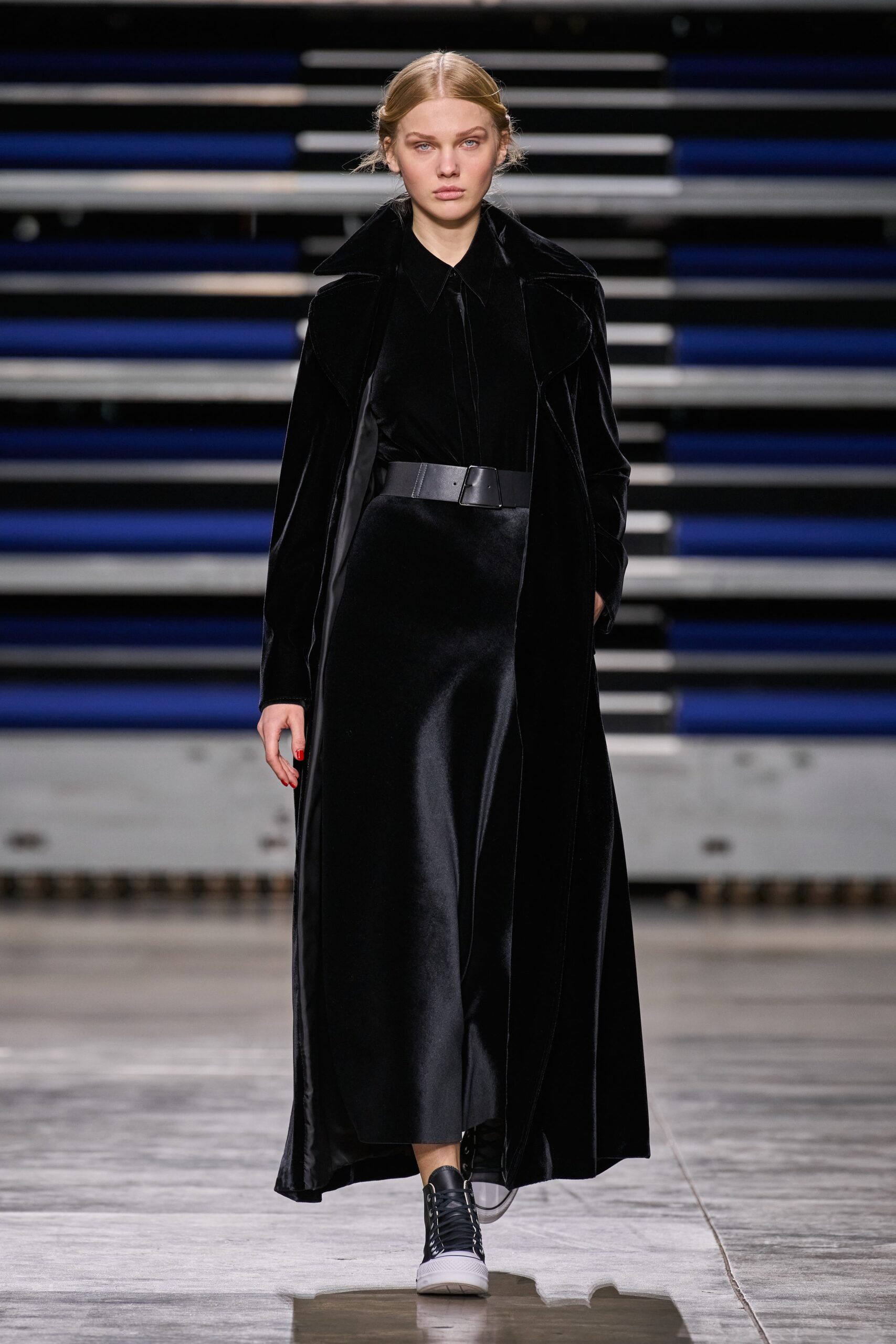 black velvet dress with coat