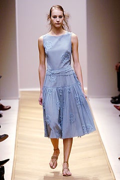 blue silk sleeveless dress