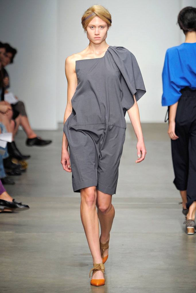 gray relaxed asymmetric romper