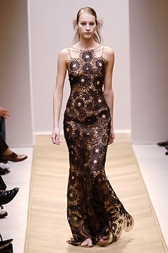 black and gold lace gown
