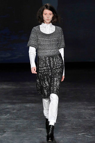 black and white layered dress