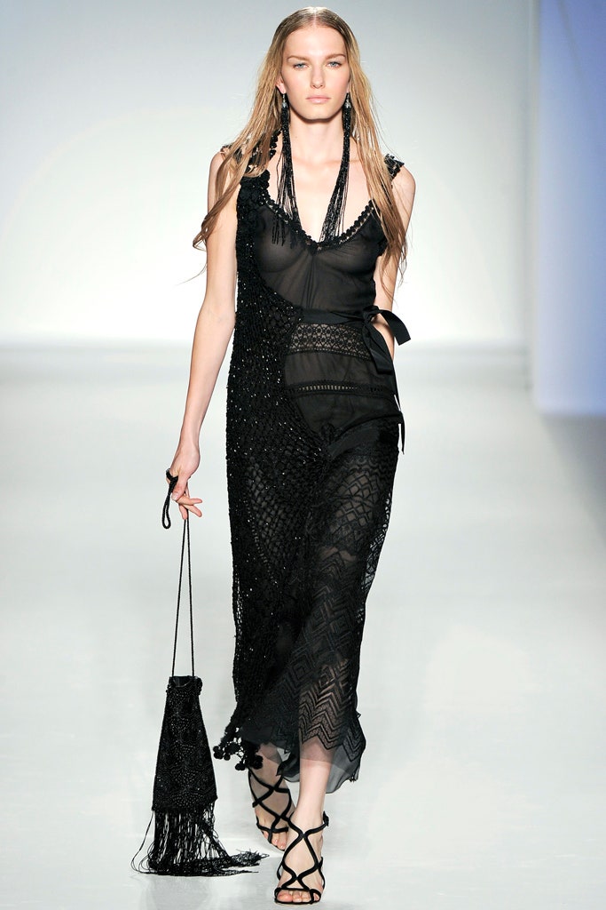 black sheer layered dress