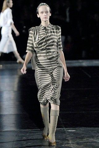 beige silk fitted dress