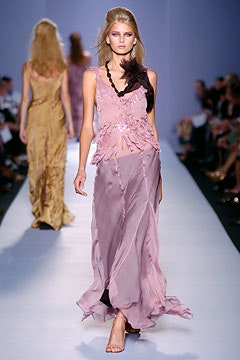 pink silk sleeveless gown