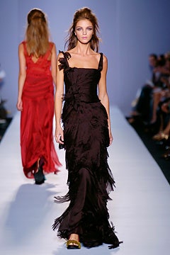 black and red flowing gowns