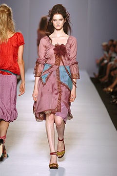 pink layered silk midi dress