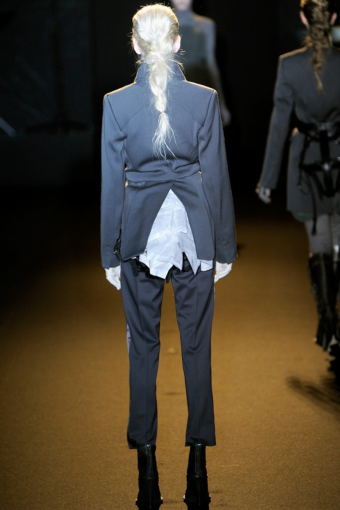 gray tailored blazer and pants
