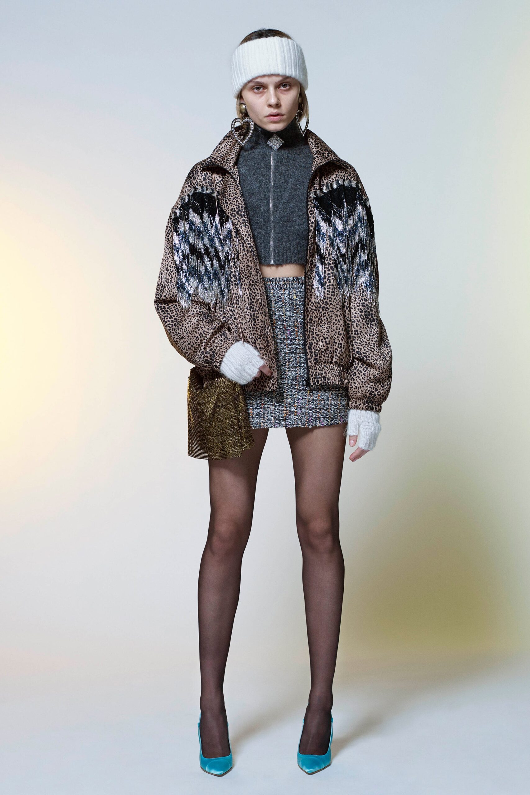 brown cotton long-sleeve collared oversized printed jacket