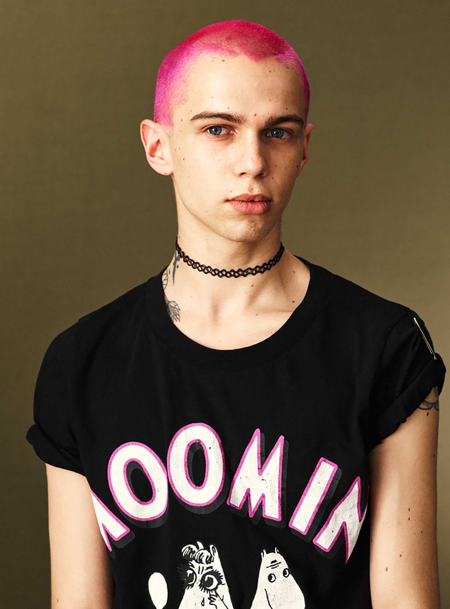 black printed t-shirt