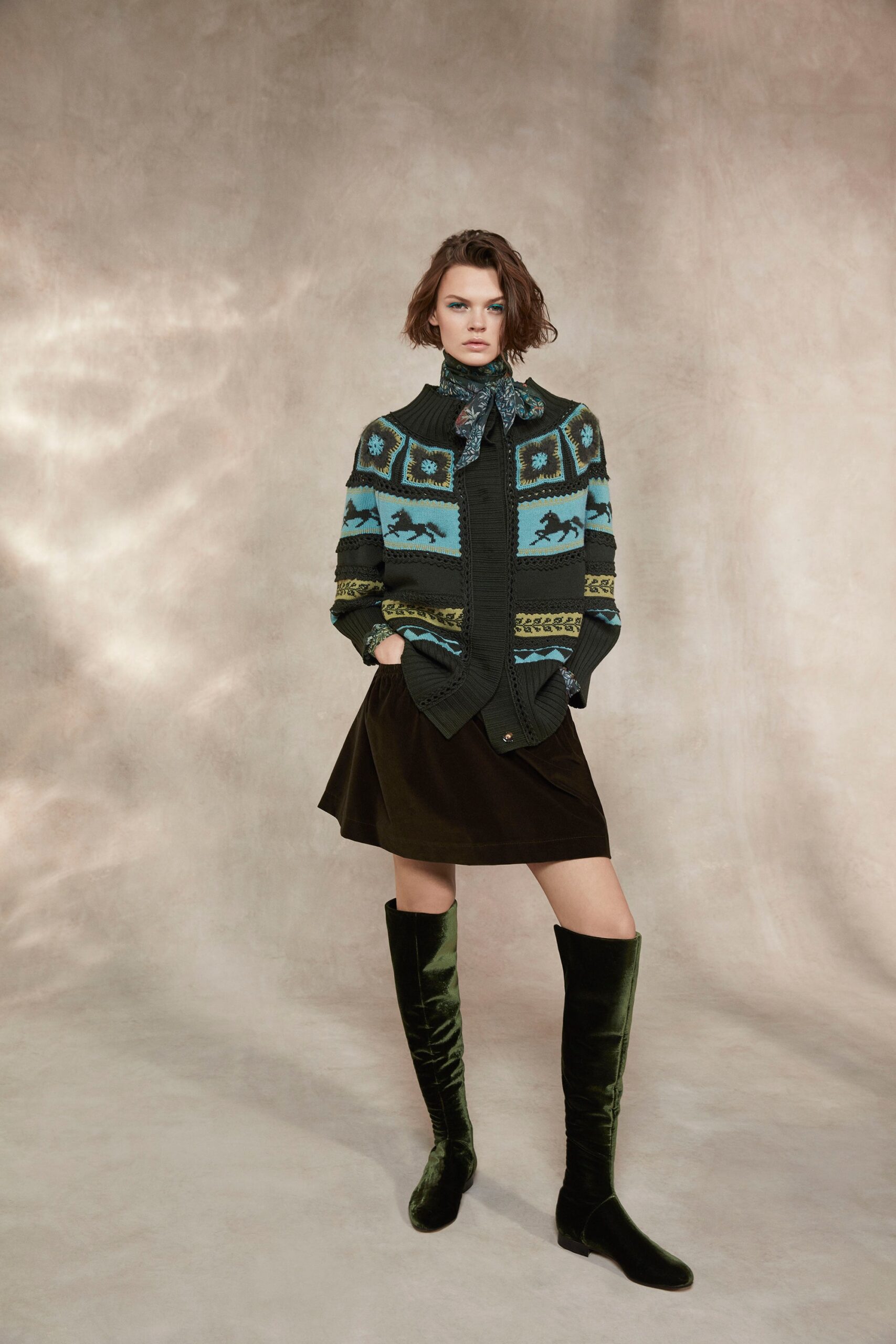 black wool embroidered jacket