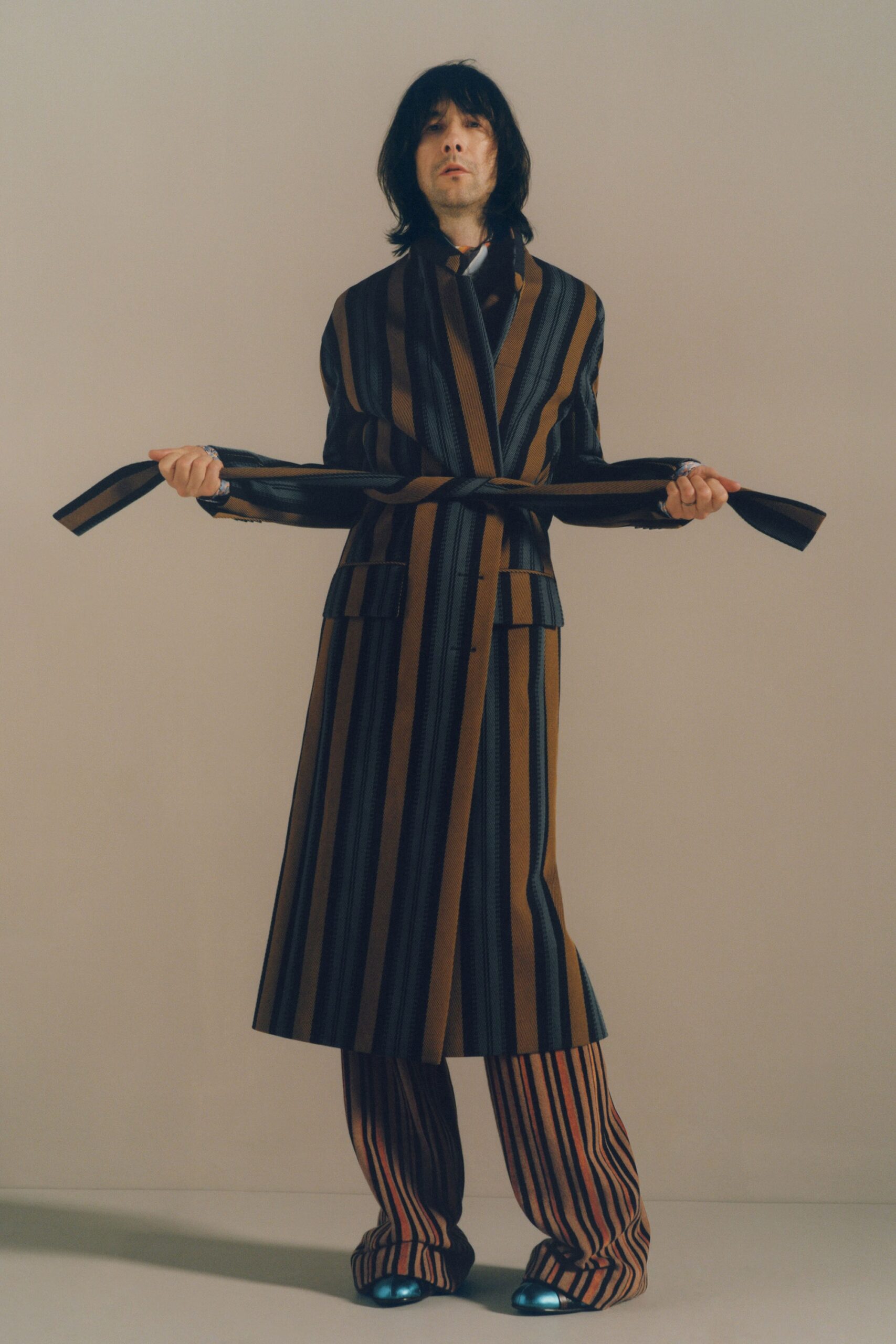 striped tailored suit