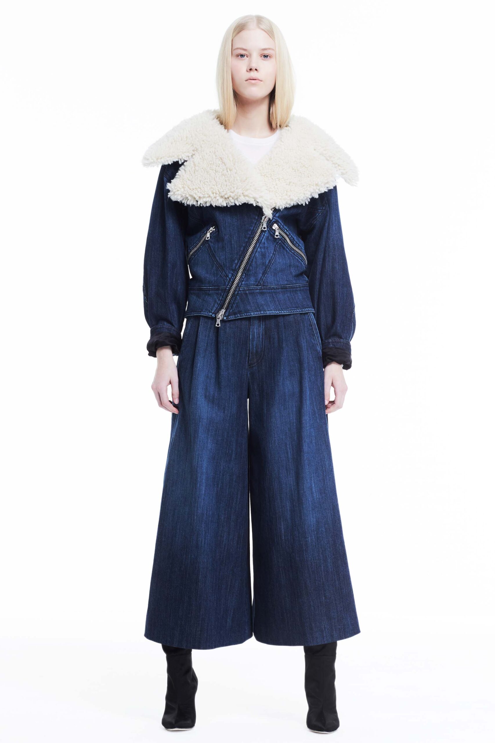 relaxed blue denim jacket and pants