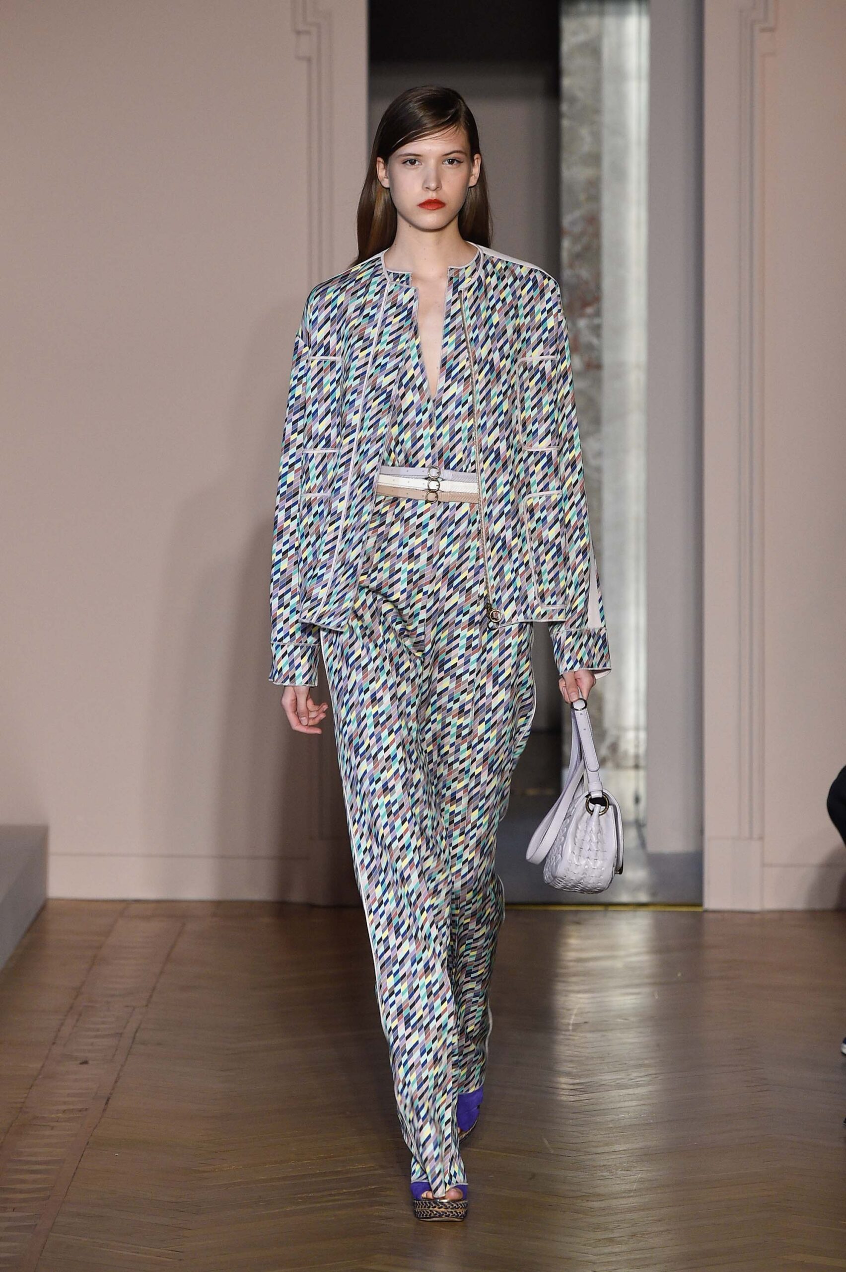 multi-colored fitted jumpsuit