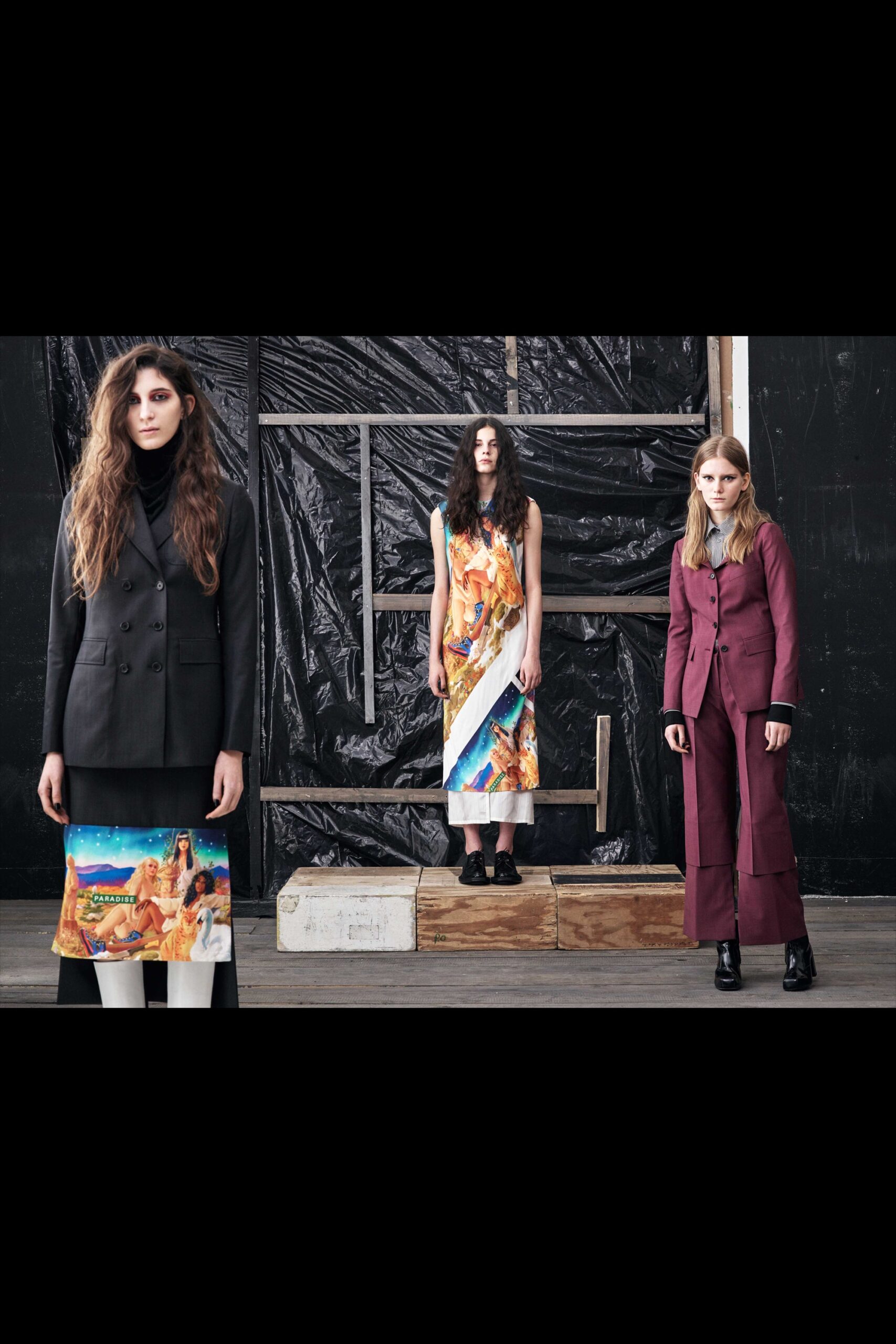 black blazer multi dress maroon suit