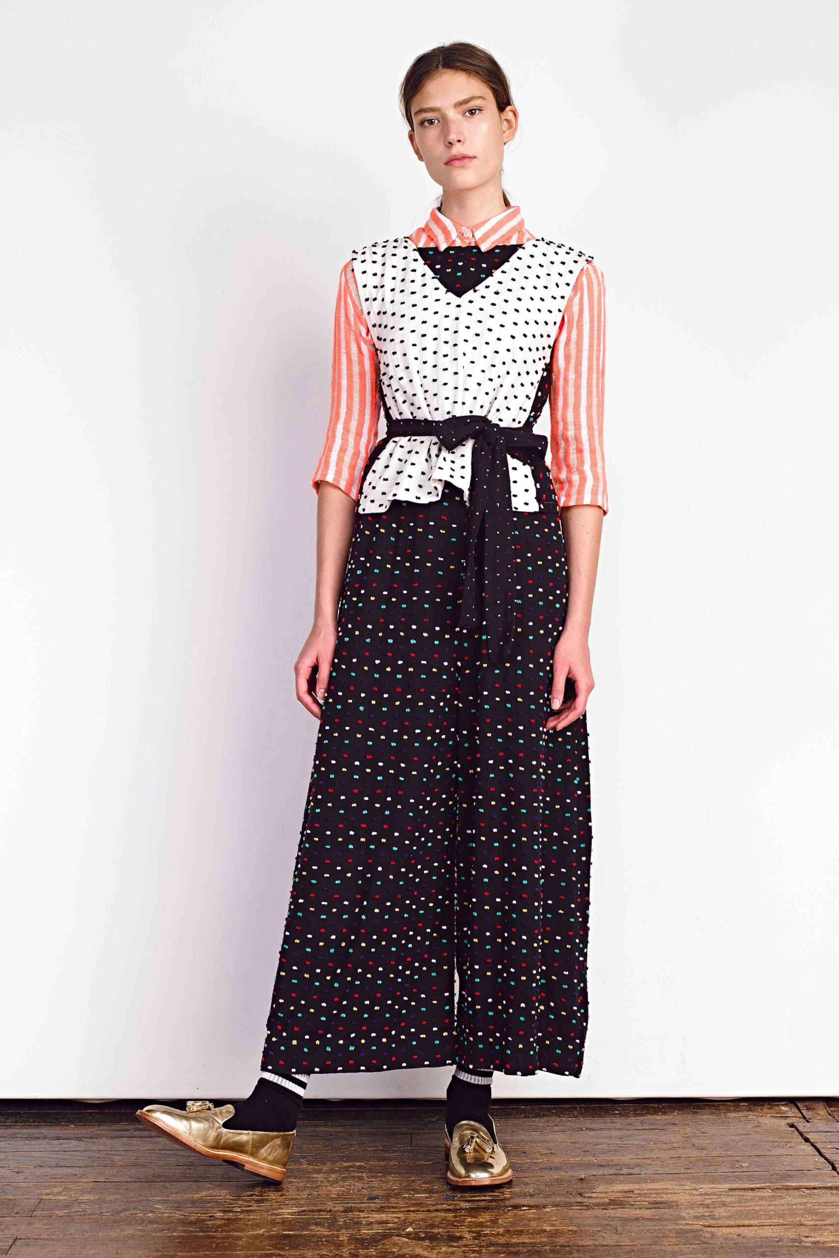 maxi dress with polka dots