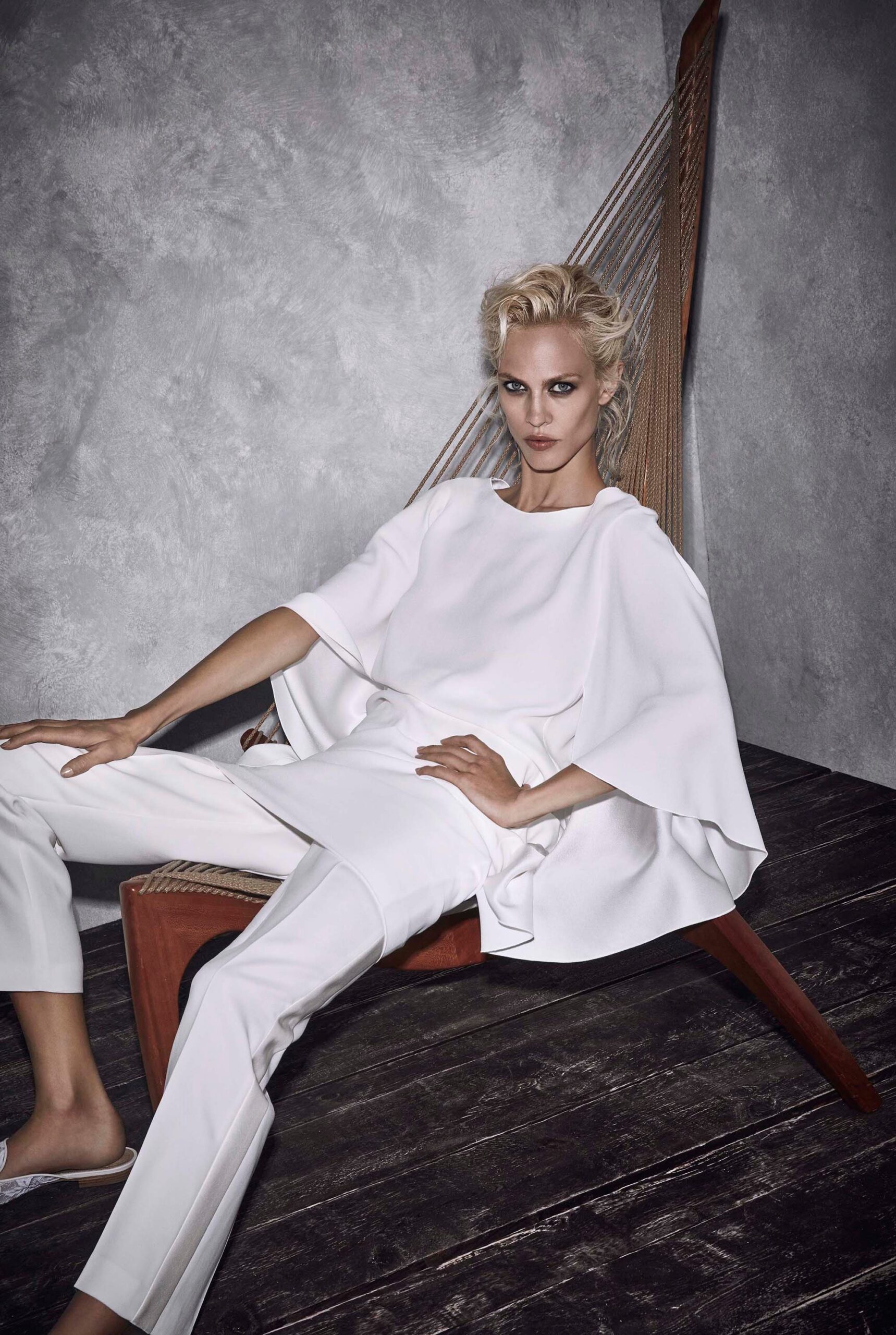 white relaxed top and fitted pants