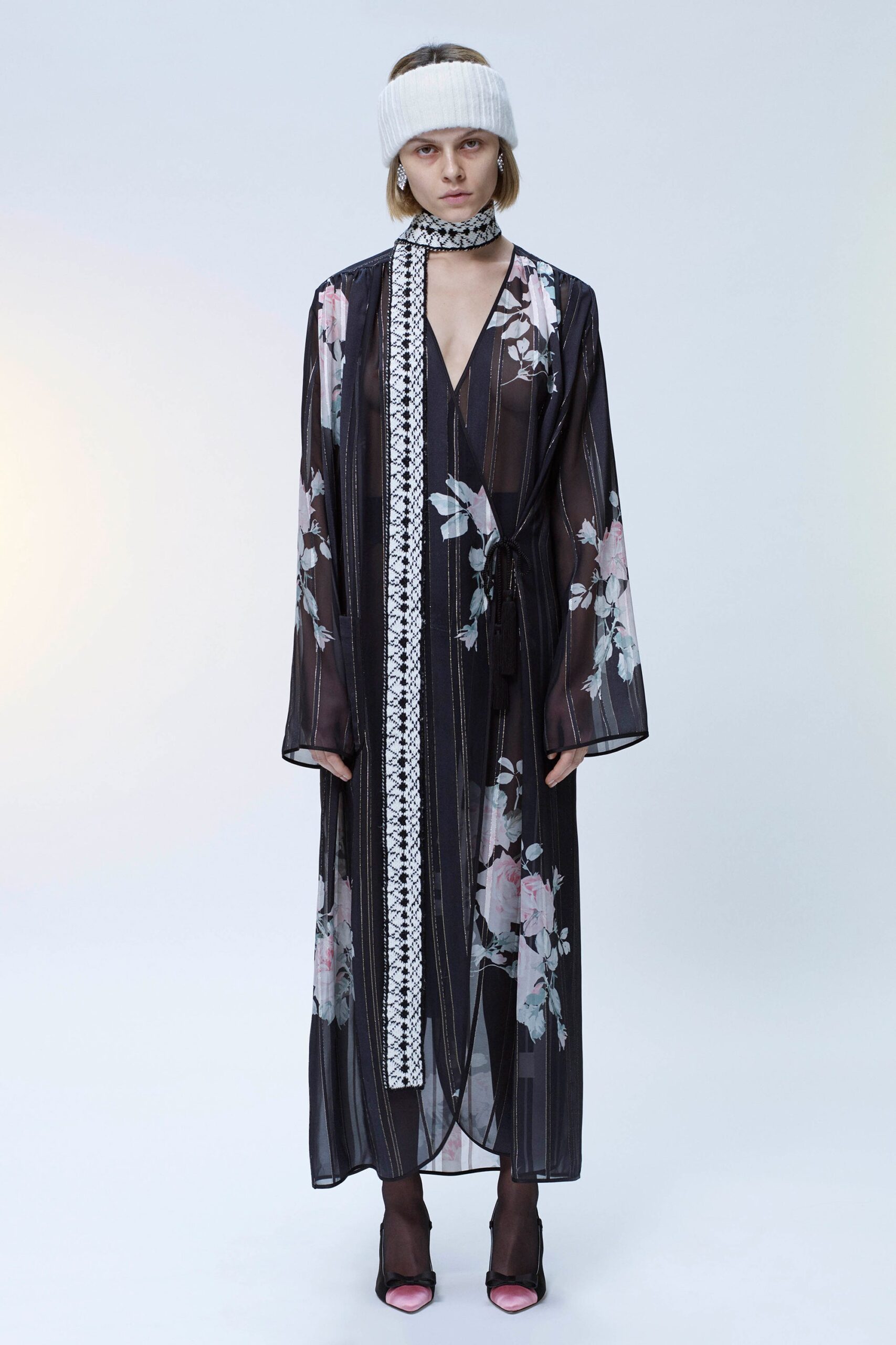 black floral maxi dress