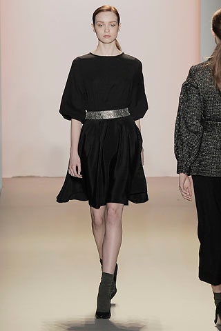 black belted midi dress