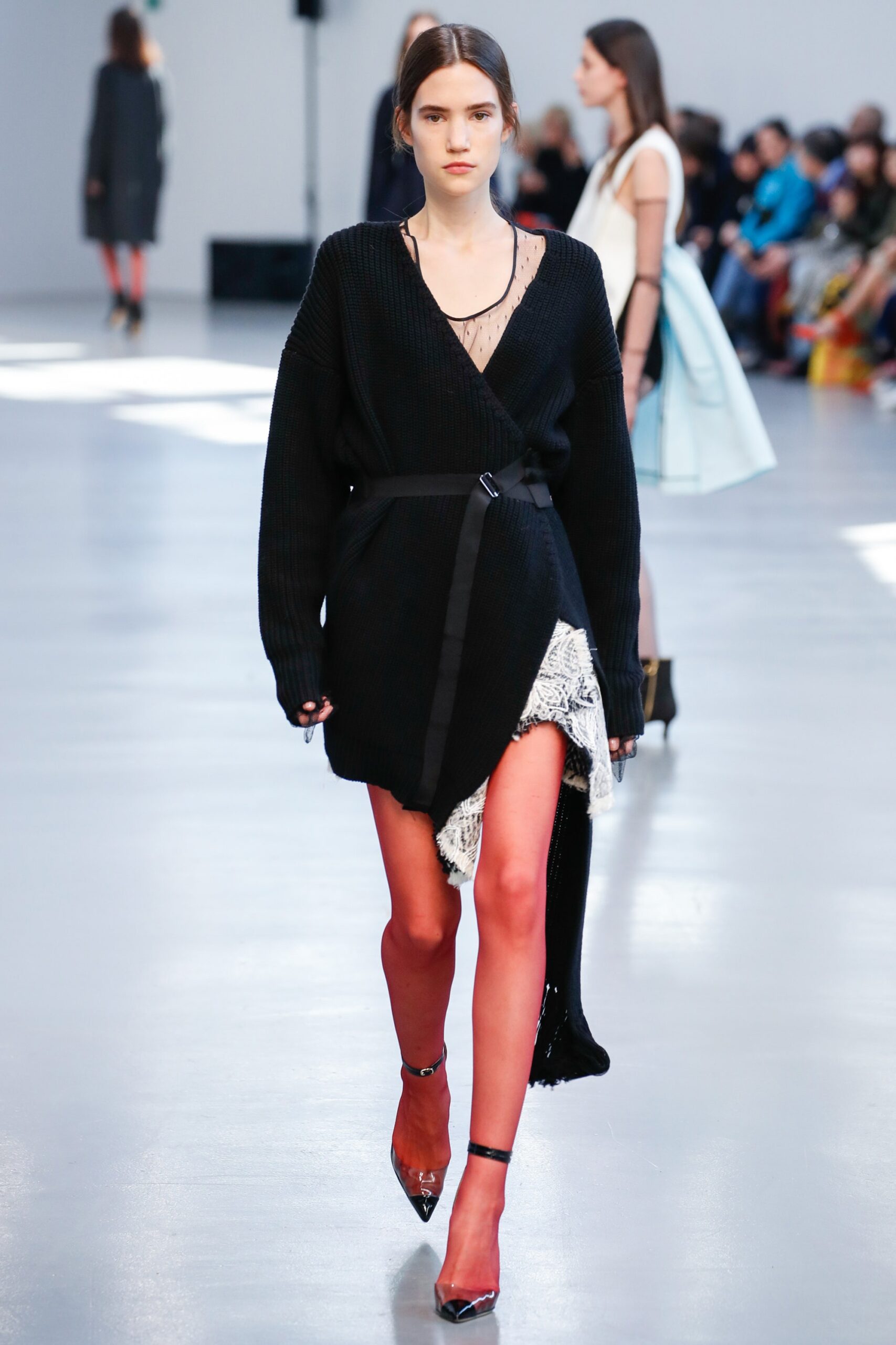 black and white asymmetric dress