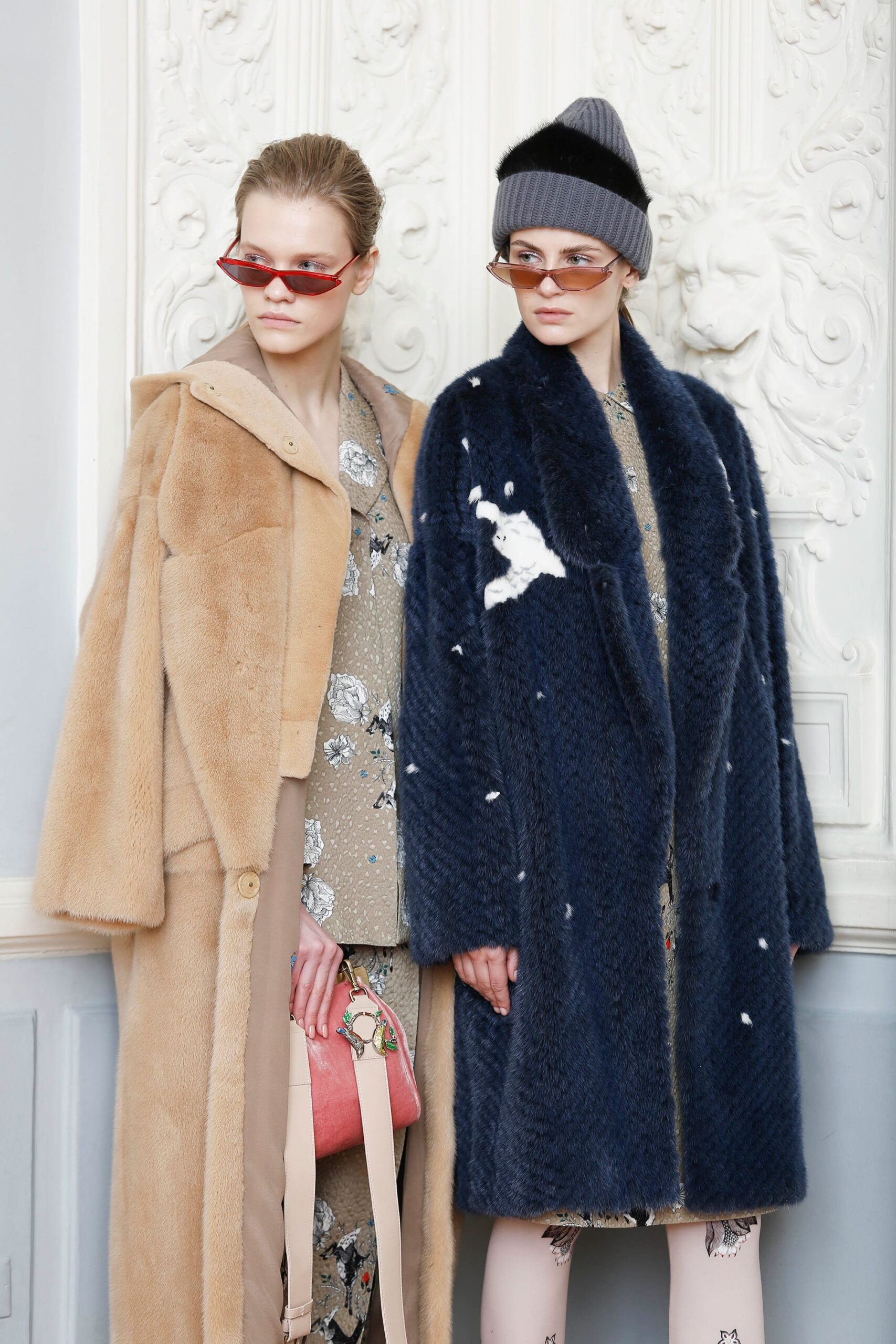 oversized faux-fur coats