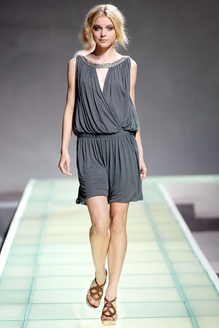 gray silk relaxed romper