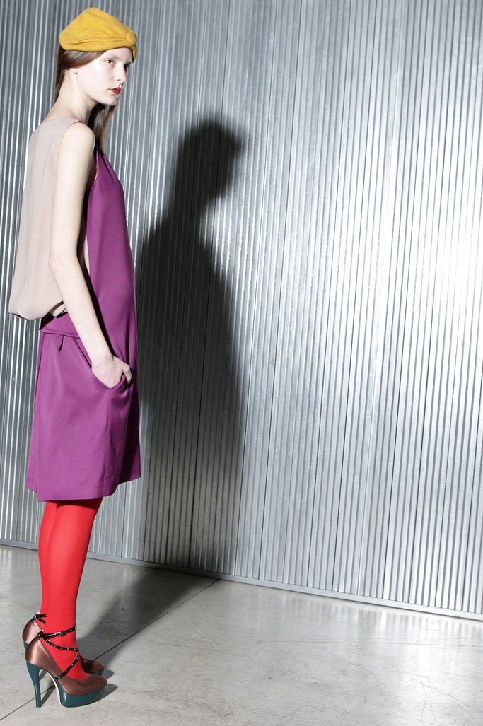 purple sleeveless relaxed a-line short dress