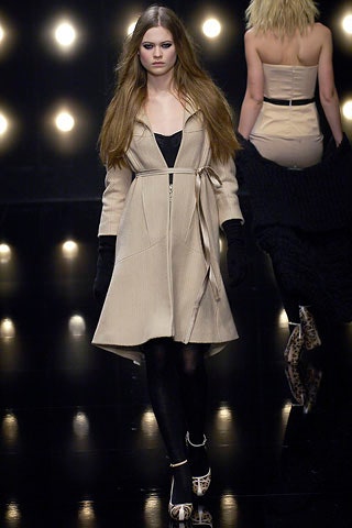 beige fitted coat