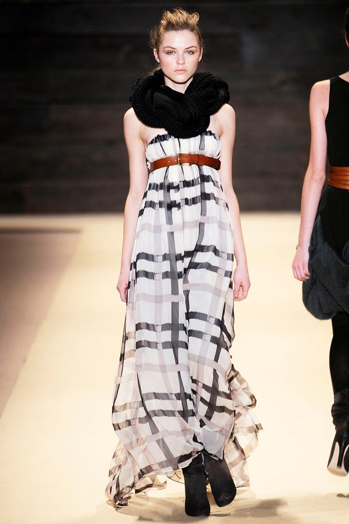 black and white checked maxi dress