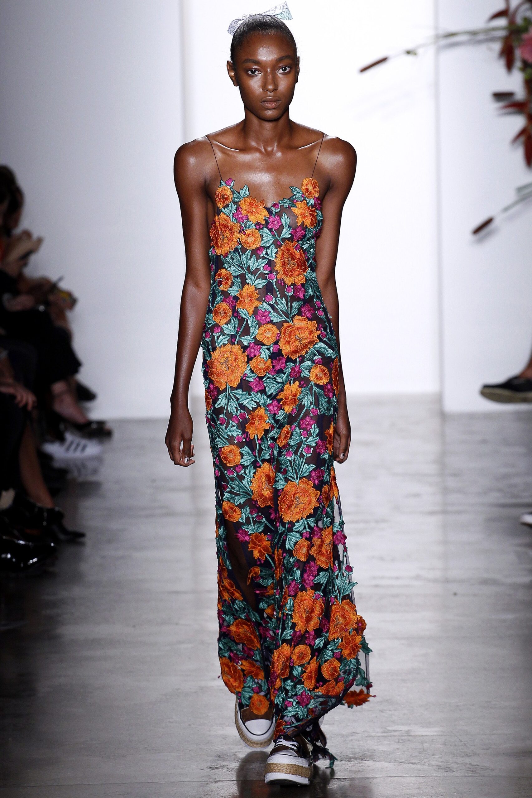 floral green maxi dress