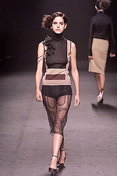 black and beige color-blocked dress